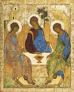 Archivo:Angelsatmamre-trinity-rublev-1410