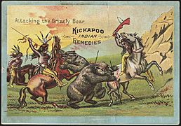 Attacking the grizzly bear - Kickapoo Indian Remedies (front)