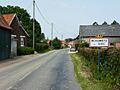 Beaumetz-lès-Aire (Pas-de-Calais, Fr) city limit sign