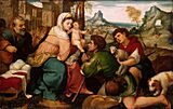Archivo:Bonifazio Veronese Adoración de los Pastores 1523-25 Hermitage