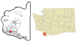 Clark County Washington Incorporated and Unincorporated areas Minnehaha Highlighted.svg
