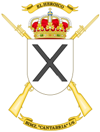 Archivo:Coat of Arms of the 1st-6 Mechanized Infantry Battalion Cantabria