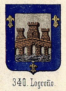 Escudo de Logroño (Piferrer, 1860)