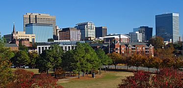Fallskyline of Columbia SC from Arsenal Hill