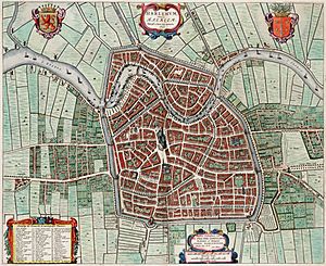 Archivo:Harlemum - Haerlem - Haarlem (1646, Atlas van Loon)