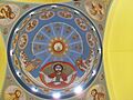 Iglesia copta de Asuán, arcángel Miguel, fresco de la cúpula, Egipto, abril de 2009