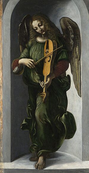 Archivo:Leonardesco, forse ambrogio de predis, angelo di sx della vergine delle rocce di londra