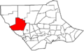 Map of Lycoming County Pennsylvania Highlighting Cummings Township