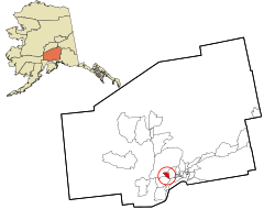 Matanuska-Susitna Borough Alaska incorporated and unincorporated areas Houston highlighted.svg