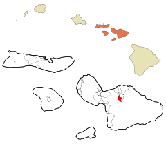 Maui County Hawaii Incorporated and Unincorporated areas Pukalani Highlighted.svg