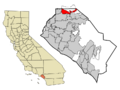 Orange County California Incorporated and Unincorporated areas Brea Highlighted