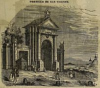 Puerta de San Vicente, en el Diccionario geográfico-histórico-estadístico de Madoz