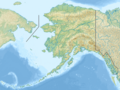 Relief map of USA Alaska