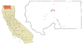 Siskiyou County California Incorporated and Unincorporated areas Montague Highlighted