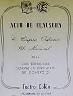 Archivo:Teatro Colón - 1953 - Programa Acto VII Congreso CGEC