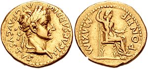 Archivo:Tiberius&Livia Aureus