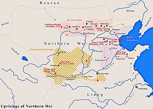 Archivo:Uprisings of Northern Wei