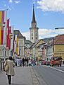 Villach - Draubrücke mit Blick zur Altstadt- 2005