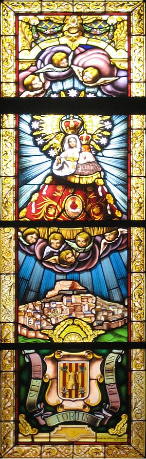 Archivo:Vitral de la Virgen de Vallivana-Morella