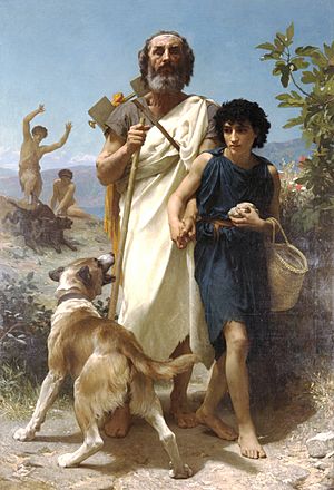 Archivo:William-Adolphe Bouguereau (1825-1905) - Homer and his Guide (1874)