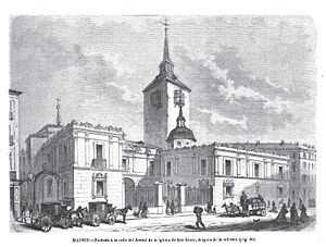 Archivo:1872-02-08, La Ilustración Española y Americana, Madrid, Fachada a la calle del Arenal de la iglesia de San Ginés, después de la reforma