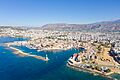 Aerial view of the Old Venetian Harbour in Chania, Greece