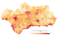 Andalucía densidad 2018