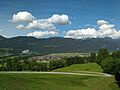 Blick auf Oberhofen im Inntal