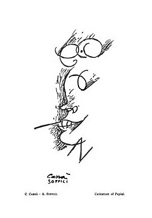 Archivo:Caricature of Giovanni Papini