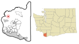 Clark County Washington Incorporated and Unincorporated areas La Center Highlighted.svg