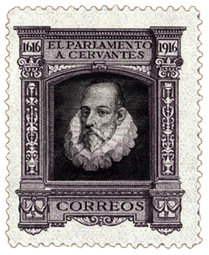 Archivo:Correos de España (22-04-1916) III Centenario de la muerte de Miguel de Cervantes, sello