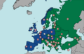 Highway speed limits europe with indicator colors
