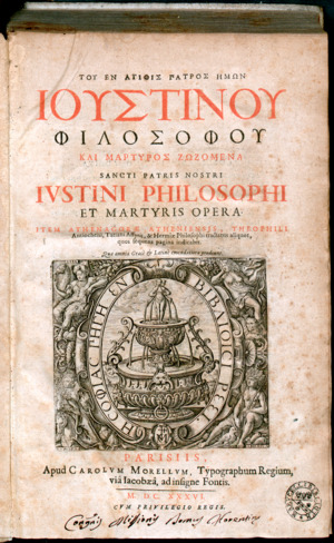 Archivo:Iustini Philosophi et martyris Opera