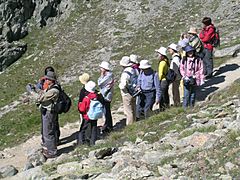 Japanese tourists at Riffelsee