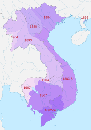 Archivo:Map of French Indochina expansion