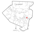 Map of Turtle Creek, Allegheny County, Pennsylvania Highlighted