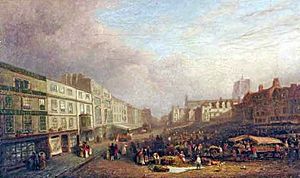 Archivo:Market Place, Norwich, David Hodgson 1842