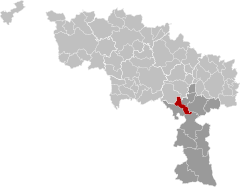 Merbes-le-Château Hainaut Belgium Map.svg