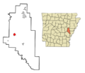Monroe County Arkansas Incorporated and Unincorporated areas Clarendon Highlighted