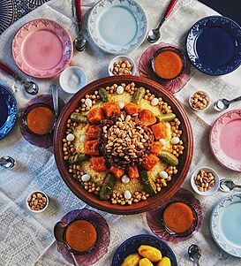 Moroccan cuscus, from Casablanca, September 2018.jpg