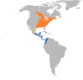 Myiarchus crinitus map