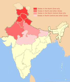 North India Zonal Map 14July2013.png