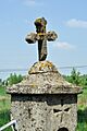 PL-Wadowice Dolne, kościół św. Franciszka z Asyżu, krzyż ze słupka ogrodzenia kościoła 2013-05-11--13-20-10-002