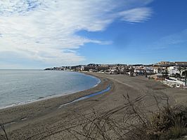 Vista de la playa de La Cala de Mijas.