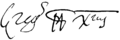 Signature of Pope Gregory XIV