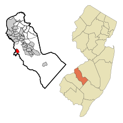 Camden County New Jersey Incorporated and Unincorporated areas Blackwood Highlighted.svg