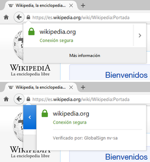 Archivo:Certificado de validación en es.wikipedia.org (Firefox)