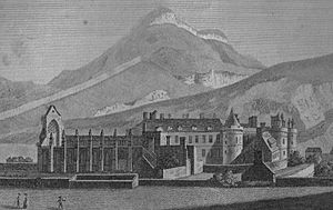 Archivo:Holyroodhouse and abbey in 1789