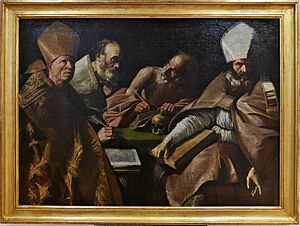 Archivo:Los cuatro padres de la Iglesia Latina, Louis Cousin
