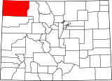 Map of Colorado highlighting Moffat County.svg